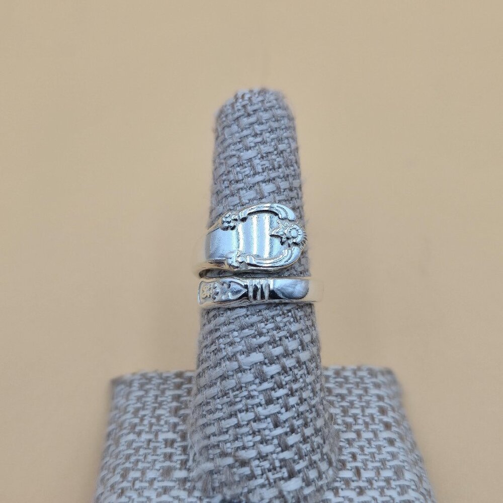 Size 7 Sterling Silver Hefty Simple Spoon Band Ring A5262